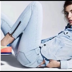 J crew toothpick railroad jeans